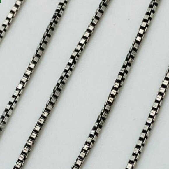 Sterling Silver Stick Figure Pendant Necklace on a Sterling Box Chain - Picture 10 of 14